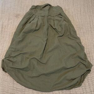 Linen Italian Skirt Lifted-Sides Boho Size 12 Y2K Vintagecore Cottagecore